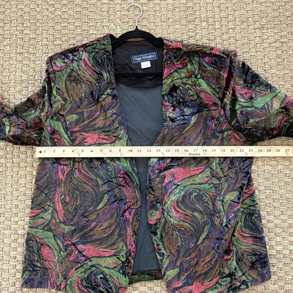 Vintage Maggie McNaughton Multicolor Pattern One Button Blazer Women’s Size 20W - Picture 12 of 13